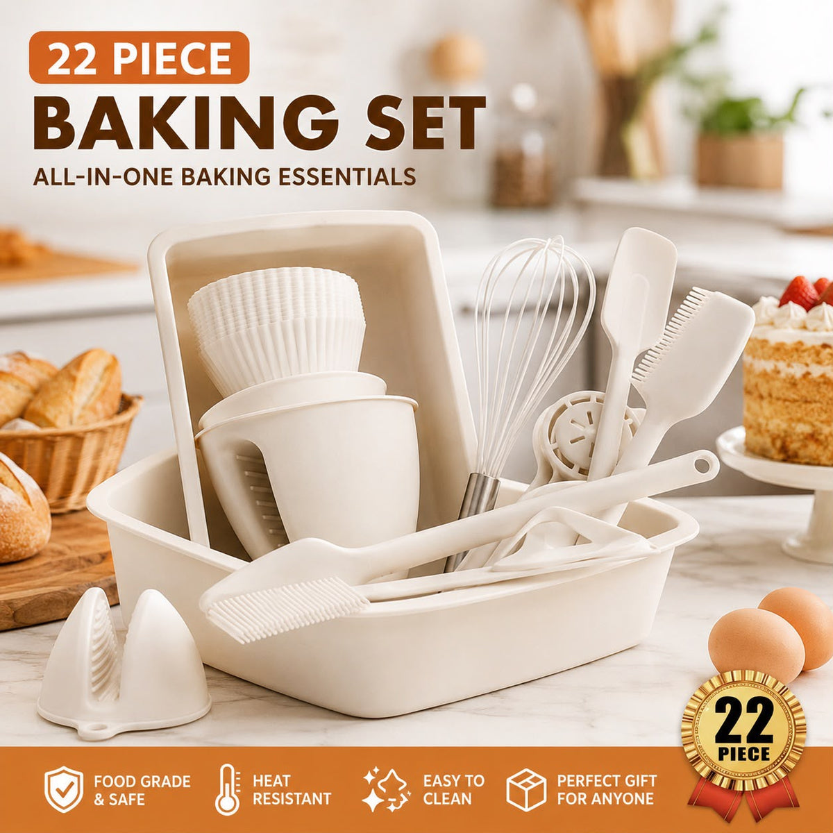 22-Piece All-in-One Baking Essentials Set