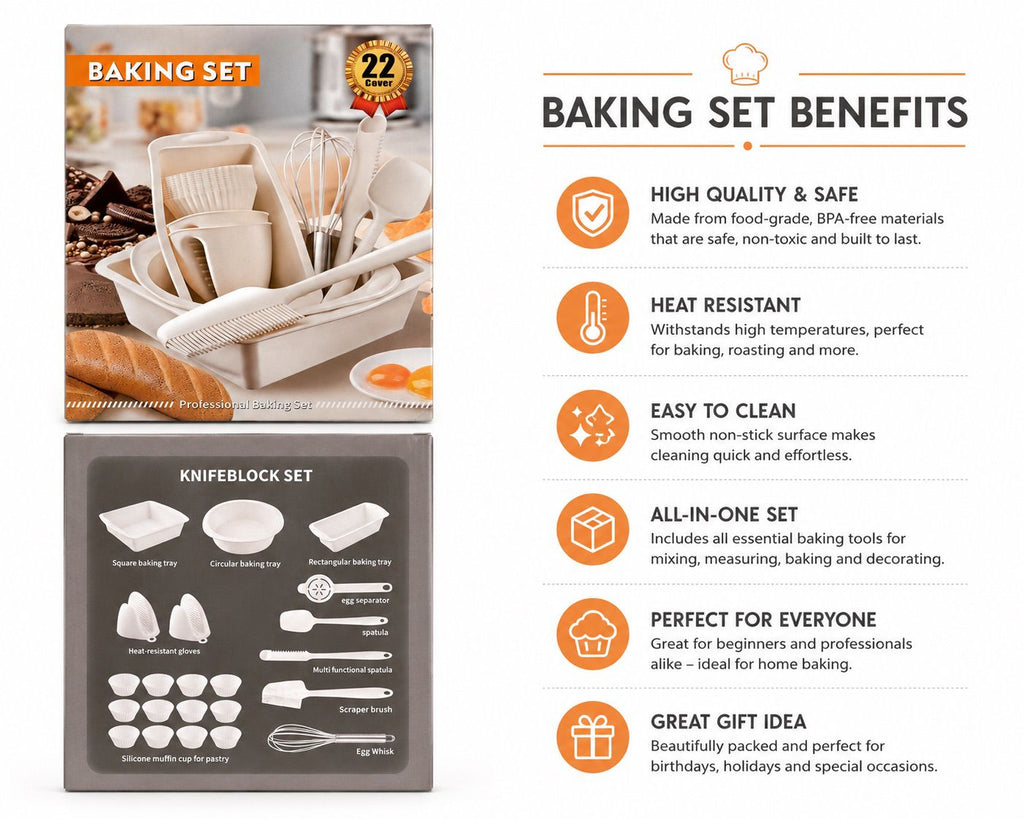 22-Piece All-in-One Baking Essentials Set