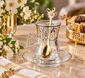 Luxury Black & Gold Turkish Tea Glass Set - 12 Pieces